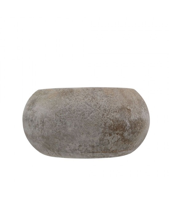 OYSTER ΜΠΩΛ ΓΥΑΛΙ STONE GREY Δ26xΥ14cm