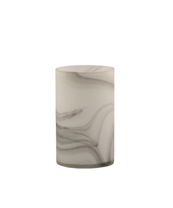 MARBLE ΒΑΖΟ ΓΥΑΛΙΝΟ ΛΕΥΚΟ Δ15xΥ24,5cm