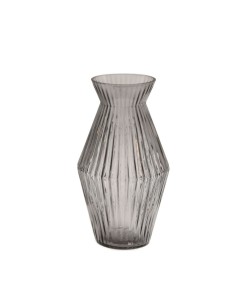 NUVOLA ΒΑΖΟ ΓΥΑΛΙ ΔΙΑΦΑΝΟ ΓΚΡΙ Δ14xΥ25cm