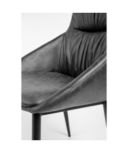 TOSCA ΚΑΡΕΚΛΑ ΓΚΡΙ ΜΑΥΡΟ ΜΑΤ 61.5x58x91cm