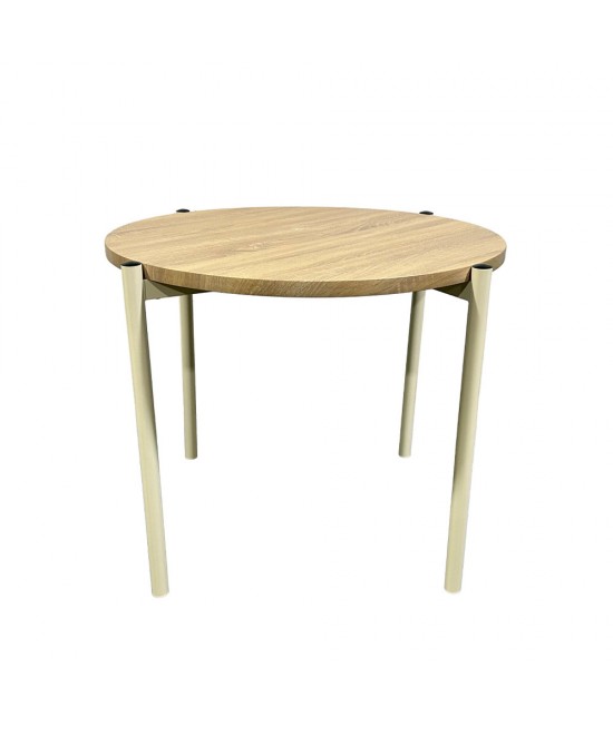 MILKY ΤΡΑΠΕΖΙ ΡΟΤΟΝΤΑ SONOMA 90x90x76cm MILKY ΤΡΑΠΕΖΙ ΡΟΤΟΝΤΑ SONOMA 90x90x76cm