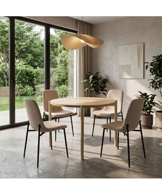 MILKY ΤΡΑΠΕΖΙ ΡΟΤΟΝΤΑ SONOMA 90x90x76cm MILKY ΤΡΑΠΕΖΙ ΡΟΤΟΝΤΑ SONOMA 90x90x76cm