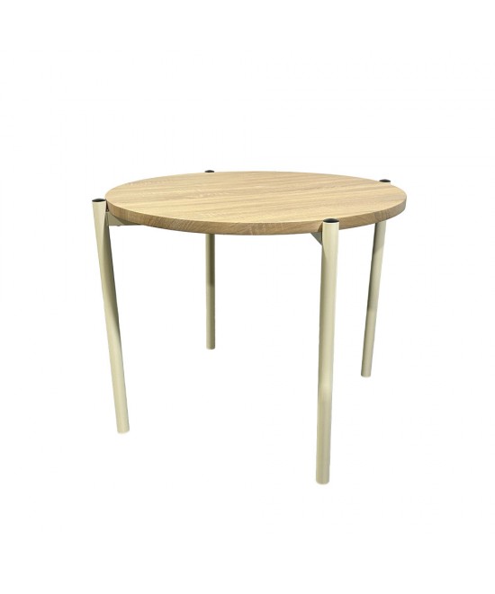 MILKY ΤΡΑΠΕΖΙ ΡΟΤΟΝΤΑ SONOMA 90x90x76cm MILKY ΤΡΑΠΕΖΙ ΡΟΤΟΝΤΑ SONOMA 90x90x76cm