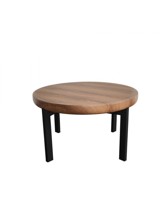 BOBBA COFFEE TABLE SONOMA ΜΑΥΡΟ 80x80x45cm