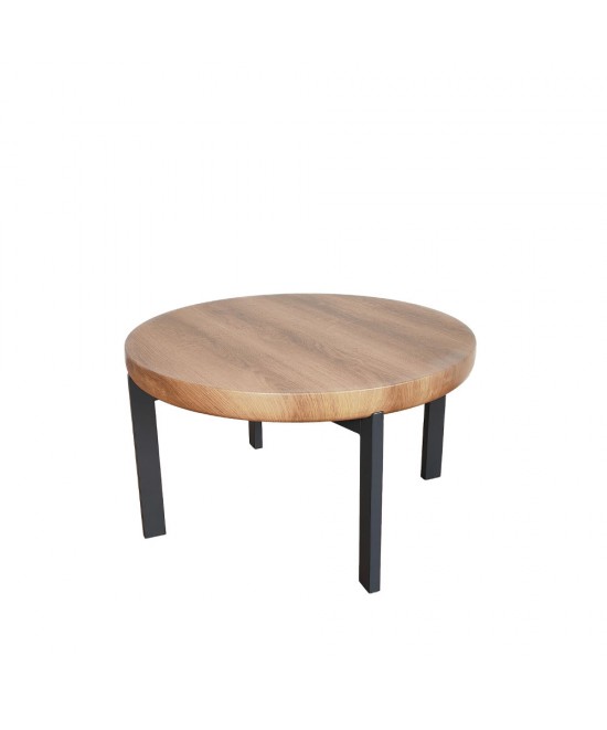 BOBBA COFFEE TABLE SONOMA ΜΑΥΡΟ 80x80x45cm