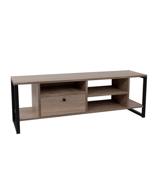 SPACE TV STAND 2ΡΑΦΙΑ 1ΣΥΡΤΑΡΙ SONOMA ΜΑΥΡΟ 150x35xH45cm