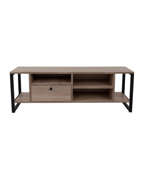 SPACE TV STAND 2ΡΑΦΙΑ 1ΣΥΡΤΑΡΙ SONOMA ΜΑΥΡΟ 150x35xH45cm