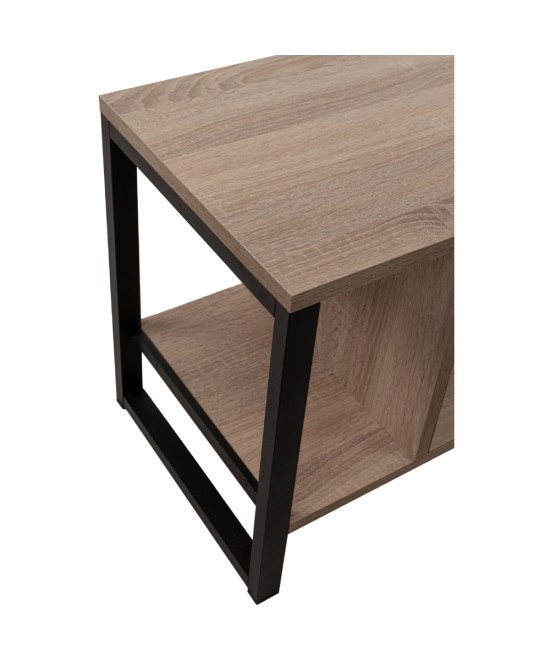 SPACE TV STAND 2ΡΑΦΙΑ 1ΣΥΡΤΑΡΙ SONOMA ΜΑΥΡΟ 150x35xH45cm