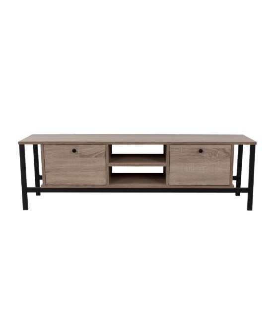 OGGI TV STAND SONOMA ΜΑΥΡΟ 150x35xH45cm