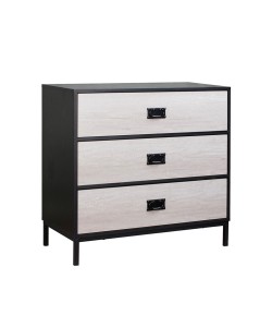 FACTORY ΚΟΜΟΤΑ 3ΣΥΡΤΑΡΙΑ ΜΑΥΡΟ OAK SONOMA DECAPE 80x40xH80cm