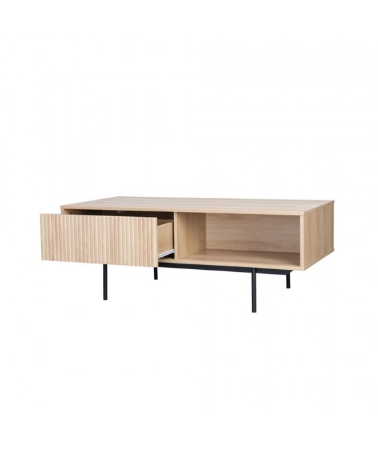 RIGOTE COFFEE TABLE 1ΣΥΡΤΑΡΙ SONOMA ΜΑΥΡΟ 120x59xH45cm RIGOTE COFFEE TABLE 1ΣΥΡΤΑΡΙ SONOMA ΜΑΥΡΟ 120x59xH45cm