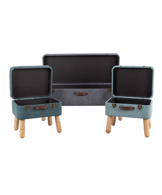 BABUS ΣΚΑΜΠΩ SET 3ΤΕΜ ΓΚΡΙ ΜΕΝΤΑ 100-50-50x40-35-35xH47-38-38cm BABUS ΣΚΑΜΠΩ SET 3ΤΕΜ ΓΚΡΙ ΜΕΝΤΑ 100-50-50x40-35-35xH47-38-38cm