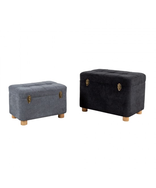 SANDIK ΣΚΑΜΠΩ SET 2ΤΕΜ ΑΝΘΡΑΚΙ ΓΚΡΙ 60-50x40-34xH43-33cm SANDIK ΣΚΑΜΠΩ SET 2ΤΕΜ ΑΝΘΡΑΚΙ ΓΚΡΙ 60-50x40-34xH43-33cm