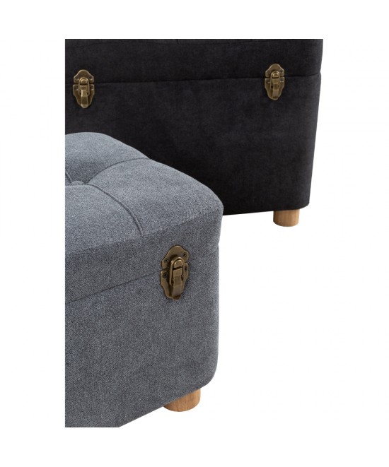SANDIK ΣΚΑΜΠΩ SET 2ΤΕΜ ΑΝΘΡΑΚΙ ΓΚΡΙ 60-50x40-34xH43-33cm SANDIK ΣΚΑΜΠΩ SET 2ΤΕΜ ΑΝΘΡΑΚΙ ΓΚΡΙ 60-50x40-34xH43-33cm
