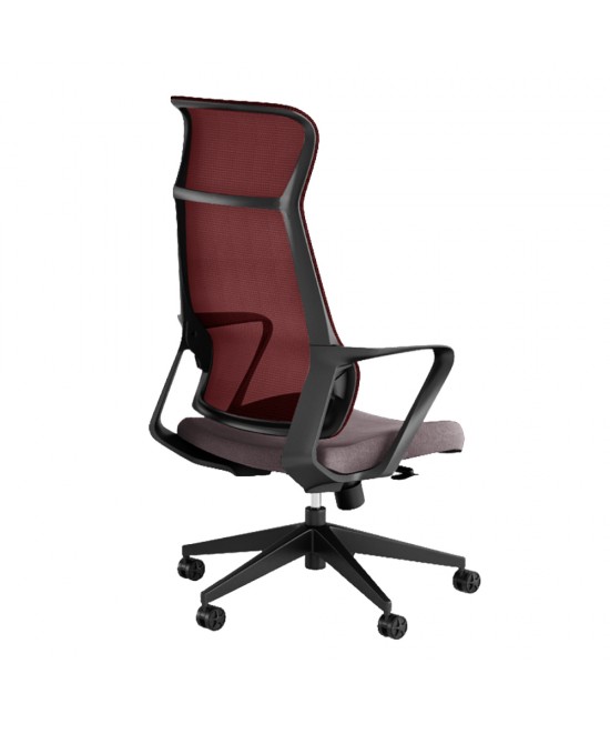 OPRA ΚΑΡΕΚΛΑ ΓΡΑΦΕΙΟΥ BORDEAUX ΜΑΥΡΟ 66x60xH122-132cm