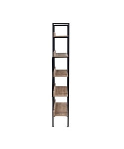 HORIZON ΒΙΒΛΙΟΘΗΚΗ 5ΡΑΦΙΑ SONOMA ΜΑΥΡΟ 120x28xH170cm