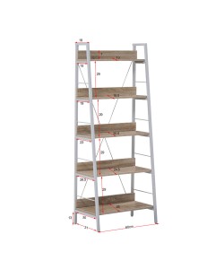 ONE STEP UP ΒΙΒΛΙΟΘΗΚΗ 5ΡΑΦΙΑ SONOMA ΛΕΥΚΟ 60x35xH149cm ONE STEP UP ΒΙΒΛΙΟΘΗΚΗ 5ΡΑΦΙΑ SONOMA ΛΕΥΚΟ 60x35xH149cm