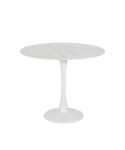 SNOW ΤΡΑΠΕΖΙ ΡΟΤΟΝΤΑ ΛΕΥΚΟ D90xH75cm