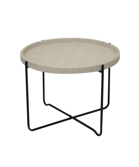 FUN COFFEE TABLE CEMENT ΜΑΥΡΟ D63xH42cm