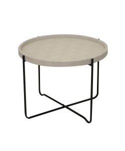 FUN COFFEE TABLE CEMENT ΜΑΥΡΟ D63xH42cm
