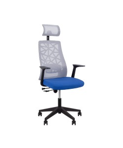 VITRIO ΚΑΡΕΚΛΑ ΓΡΑΦΕΙΟΥ ΓΚΡΙ ΜΠΛΕ 63x59xH115-127cm