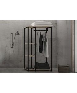 MODE ΝΤΟΥΛΑΠΑ SONOMA ΜΑΥΡΟ 90x40xH167cm