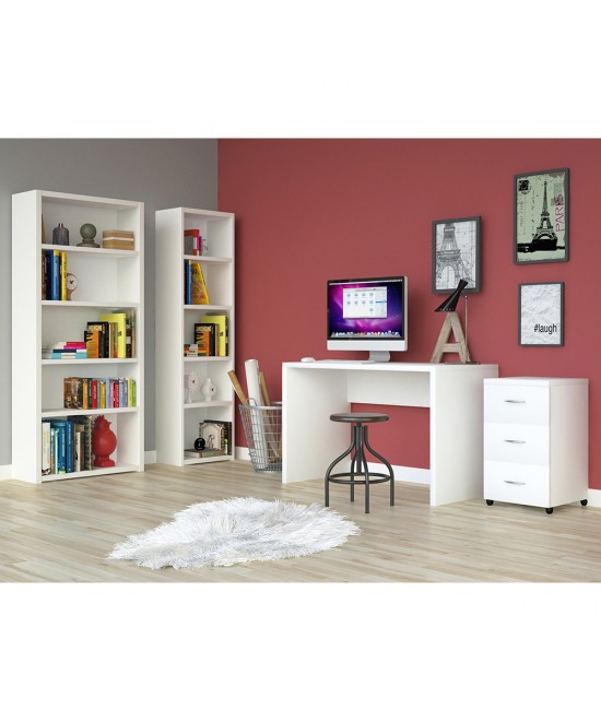 ERGO ΒΙΒΛΙΟΘΗΚΗ 4ΡΑΦΙΑ ΛΕΥΚΟ 79x29xH180cm ERGO ΒΙΒΛΙΟΘΗΚΗ 4ΡΑΦΙΑ ΛΕΥΚΟ 79x29xH180cm