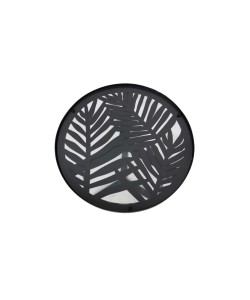 JUNGLE SIDE TABLE SET ΜΑΥΡΟ ΜΕ PATTERN ΜΑΥΡΟ D40-32xH50-45cm