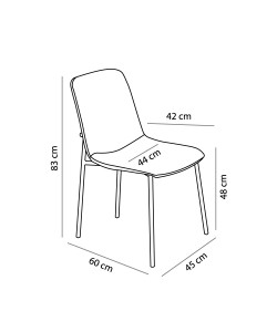 VIENNA ΚΑΡΕΚΛΑ ΜΑΥΡΟ 45x60xH83cm