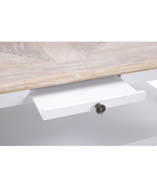 HISTORY COFFEE TABLE ΛΕΥΚΟ ΦΥΣΙΚΟ 125x64xH50cm