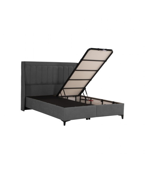 HARMONY ΚΡΕΒΑΤΙ ΜΕ ΑΠΟΘΗΚ. ΧΩΡΟ ΚΑΙ ΣΤΡΩΜΑ ΓΚΡΙ 07-780 208x160xH120cm HARMONY ΚΡΕΒΑΤΙ ΜΕ ΑΠΟΘΗΚ. ΧΩΡΟ ΚΑΙ ΣΤΡΩΜΑ ΓΚΡΙ 07-780 208x160xH120cm