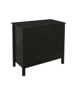 HOMEY ΚΟΜΟΤΑ 3ΣΥΡΤΑΡΙΑ ΜΑΥΡΟ 80x40xH77cm
