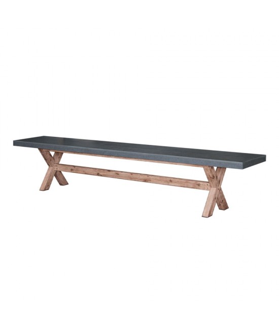 CAMIRO ΠΑΓΚΑΚΙ CEMENT 220x40xH45cm