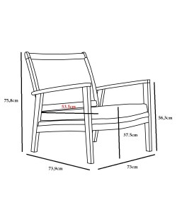 SALSA ΠΟΛΥΘΡΟΝΑ BEIGE 74,5x73xH75,8cm