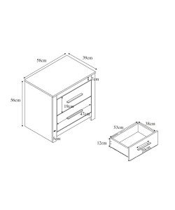 DODO ΚΟΜΟΔΙΝΟ DARK OAK 58x39xH56cm DODO ΚΟΜΟΔΙΝΟ DARK OAK 58x39xH56cm