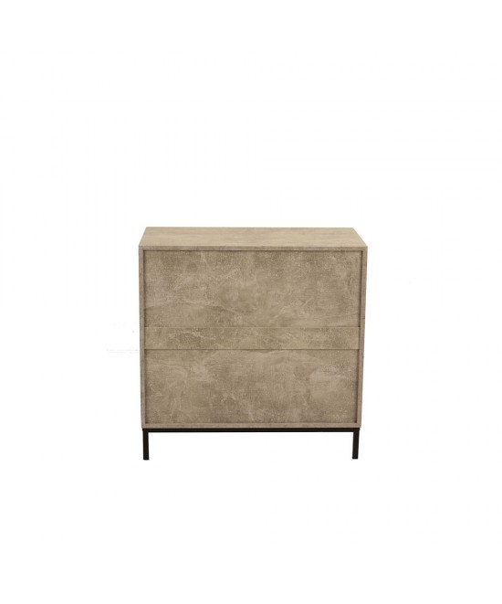 RUBIK ΚΟΜΟΤΑ 3ΣΥΡΤΑΡΙΑ CEMENT ΑΝΟΙΧΤΟ ΜΕ PATTERN 80x40xH80cm