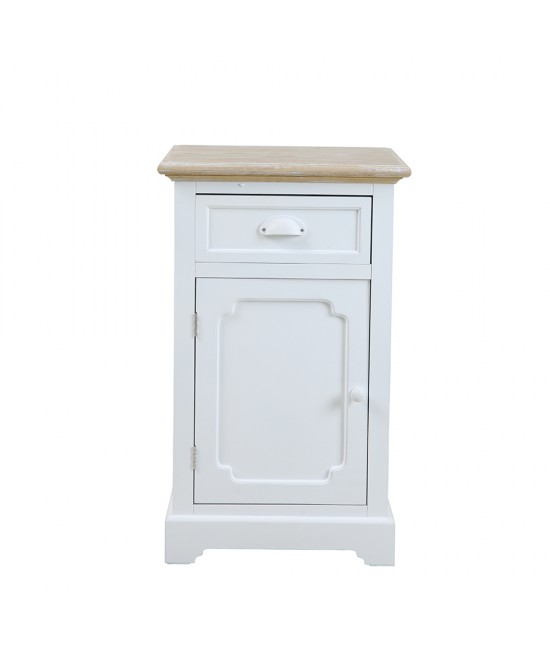 KIMOLOS ΚΟΜΟΔΙΝΟ 1ΠΟΡΤΑ 1ΣΥΡΤΑΡΙ ΛΕΥΚΟ ΦΥΣΙΚΟ 43x35xH71cm