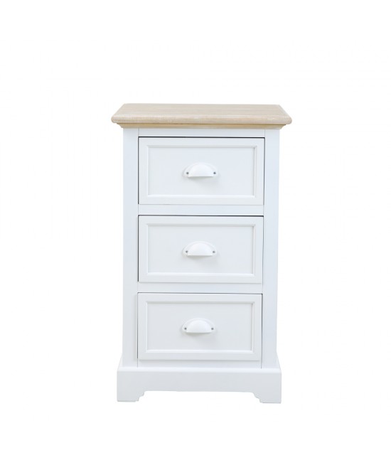 KIMOLOS ΚΟΜΟΔΙΝΟ 3ΣΥΡΤΑΡΙΑ ΛΕΥΚΟ ΦΥΣΙΚΟ 43x35xH71cm