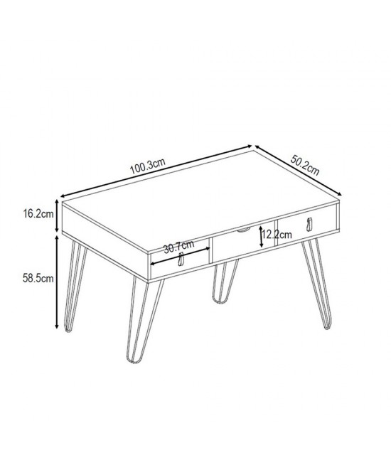 TREND MINT ΚΟΝΣΟΛΑ 3ΣΥΡΤΑΡΙΑ SONOMA ΠΡΑΣΙΝΟ ΜΕ PATTERN 100x50xH75cm