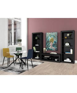 NOIR ΤΡΑΠΕΖΙ ΡΟΤΟΝΤΑ ΜΑΥΡΟ D110xH75cm