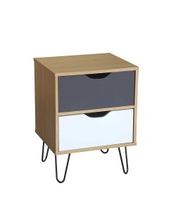 ARTIC ΚΟΜΟΔΙΝΟ SONOMA ΓΚΡΙ ΛΕΥΚΟ 45x39xH59,5cm