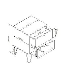 ARTIC ΚΟΜΟΔΙΝΟ SONOMA ΓΚΡΙ ΛΕΥΚΟ 45x39xH59,5cm ARTIC ΚΟΜΟΔΙΝΟ SONOMA ΓΚΡΙ ΛΕΥΚΟ 45x39xH59,5cm
