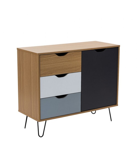 ARTIC ΚΟΜΟΤΑ SONOMA ΓΚΡΙ ΛΕΥΚΟ 94,5x40xH79,9cm