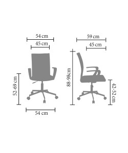 LOTTO ΚΑΡΕΚΛΑ ΓΡΑΦΕΙΟΥ DUSTY PINK 54x59xH88/98cm