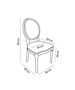 LOUIS ΚΑΡΕΚΛΑ TAUPE 49x49xH99cm