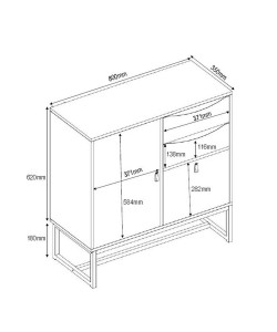 EDGE ΚΟΜΟΤΑ ΜΑΥΡΟ SONOMA 80x35xH80cm EDGE ΚΟΜΟΤΑ ΜΑΥΡΟ SONOMA 80x35xH80cm