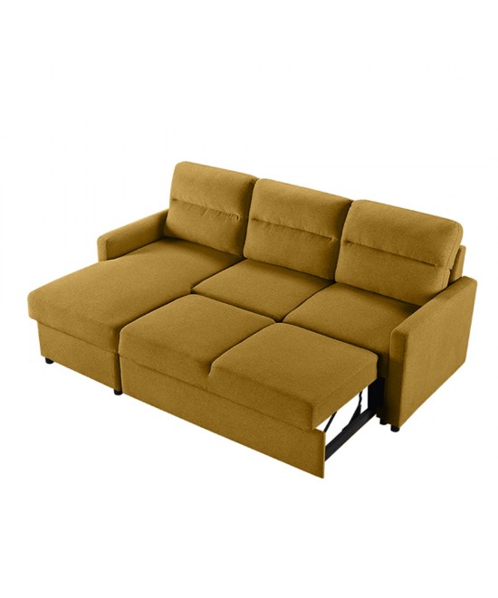 TUCAN ΚΑΝΑΠΕΣ ΚΡΕΒΑΤΙ ΓΩΝΙΑ ΜΟΥΣΤΑΡΔΙ 213x148xH93cm TUCAN ΚΑΝΑΠΕΣ ΚΡΕΒΑΤΙ ΓΩΝΙΑ ΜΟΥΣΤΑΡΔΙ 213x148xH93cm