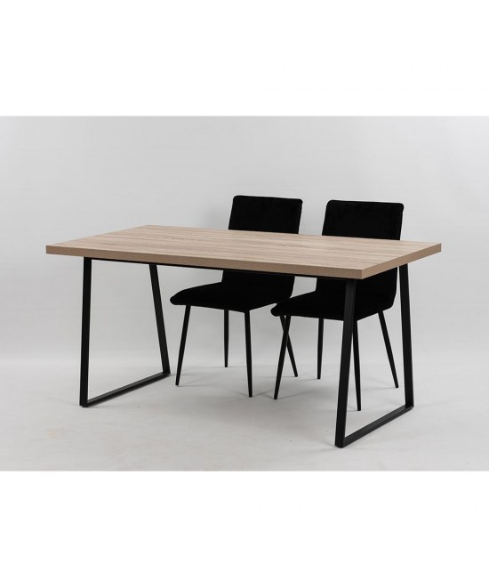 ALE ΤΡΑΠΕΖΙ SONOMA ΜΑΥΡΟ 160x80xΗ76cm