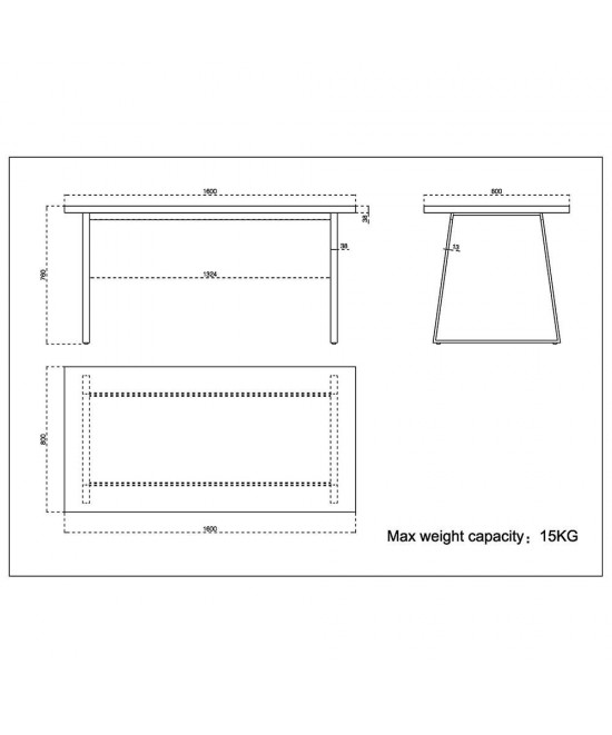 ALE ΤΡΑΠΕΖΙ SONOMA ΜΑΥΡΟ 160x80xΗ76cm