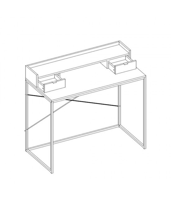 NAK ΓΡΑΦΕΙΟ 2ΣΥΡΤΑΡΙΑ SONOMA ΜΕ PATTERN 100x50xH88.5cm